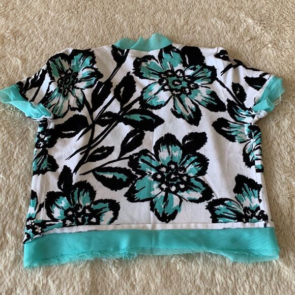 I-N-C black and blue floral sweater cover up - Picture 8 of 16